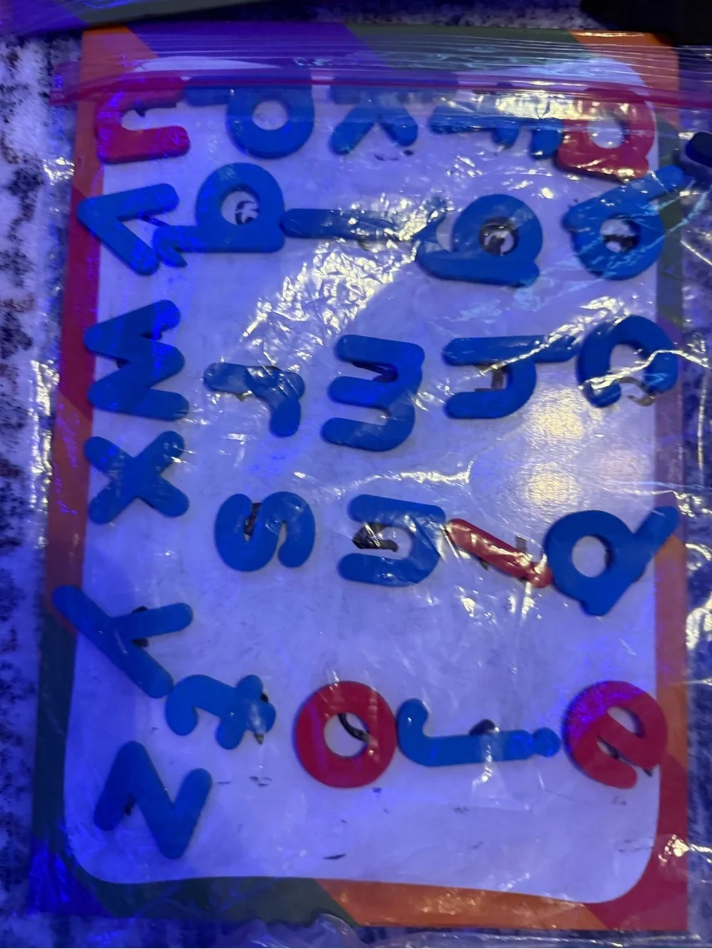 Magnetic Alphabet Learning Set - Blue & Red Letters 6 sets for small group